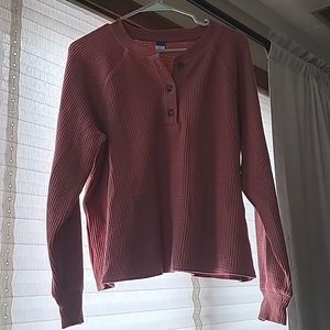 Womens Large Old Navy Waffle Sweater